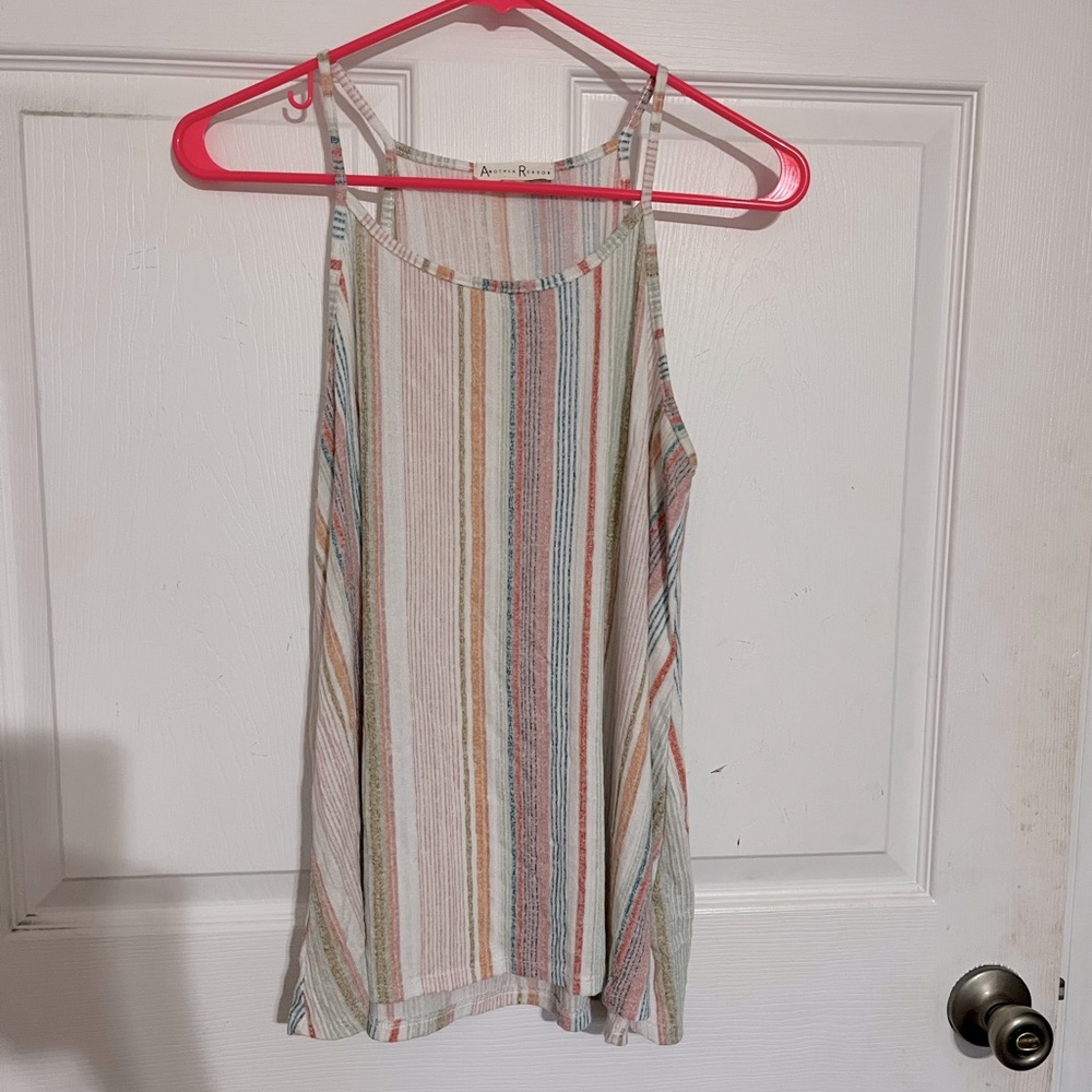 Another Reason | Stripped Tank Top - Sz L